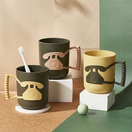 Caneca com Pegador Estilo fio de Telefone